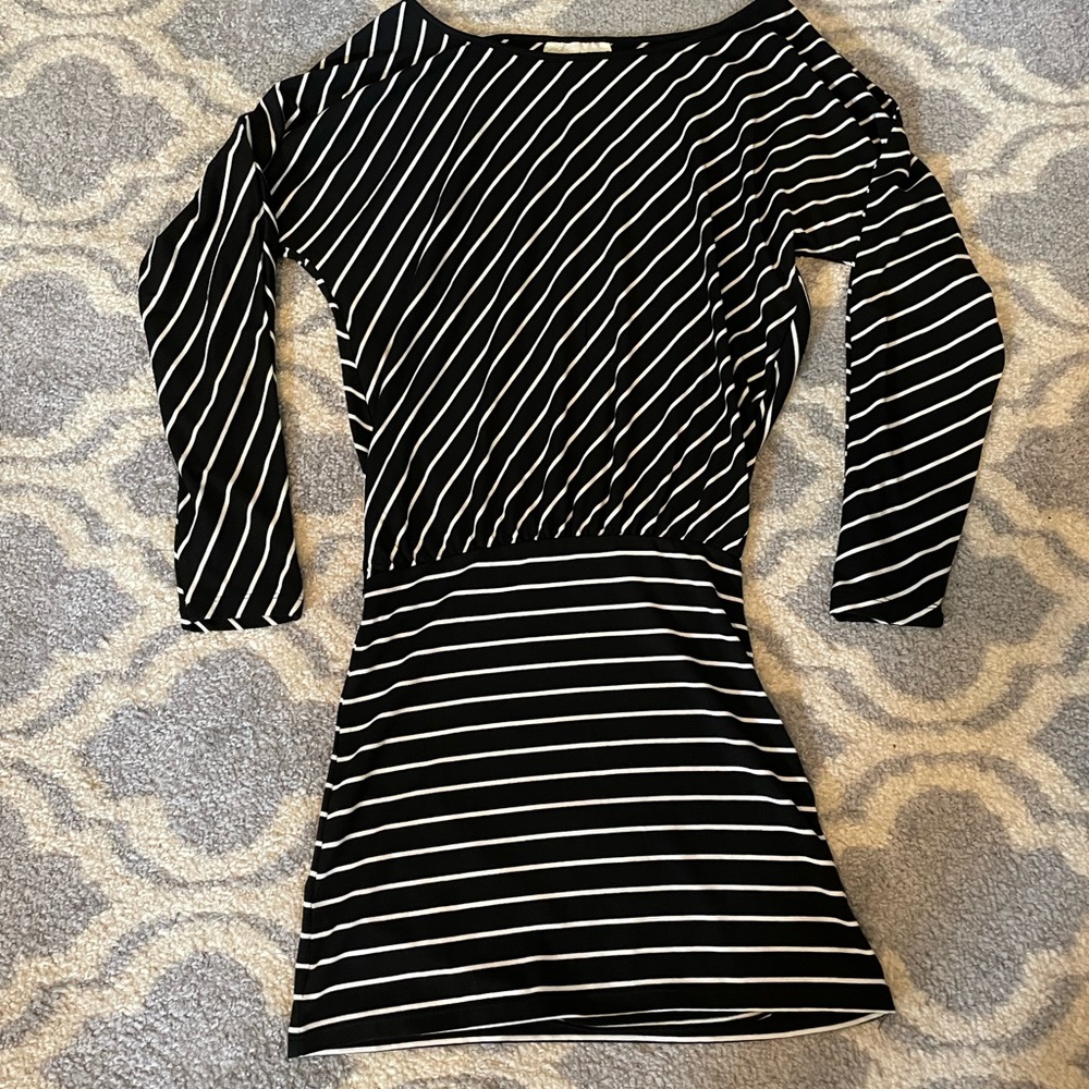 B&W stripes dress